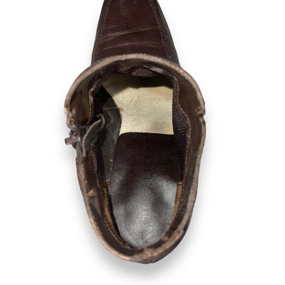 Naturalizer Square Toe Heeled Ankle Boots Brown 795N10 Women's 8M - Picture 9 of 11